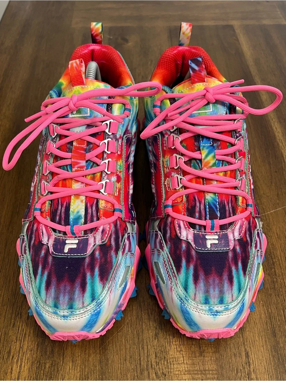 Fila Multicolor Tie Dye Sneakers 5JM01565-781 Womens Size 11